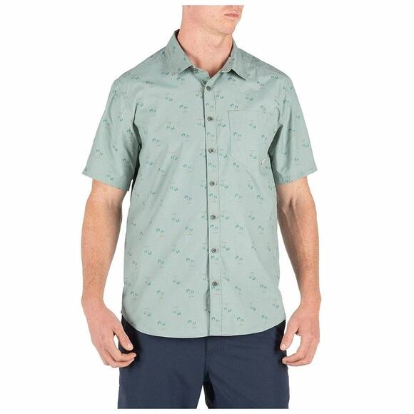 5.11 Tactical Mens Lifes A Breach Snap Button Short Sleeve Button Up - Small - Picture 1 of 9